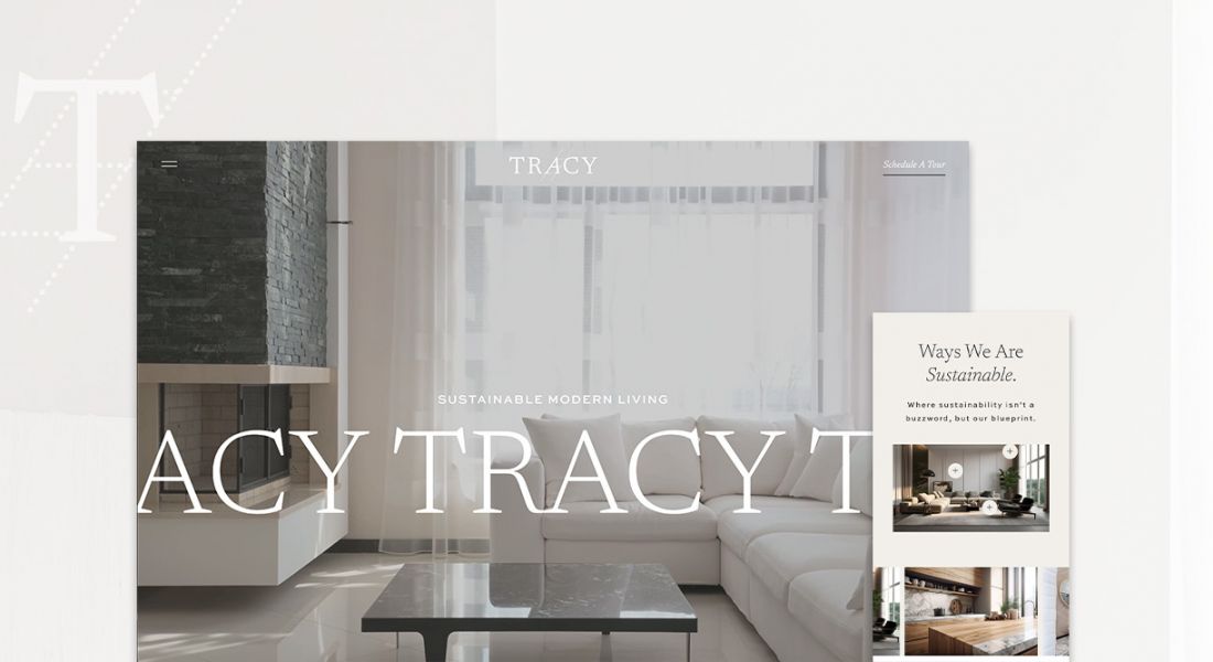Tracy Resi Website Theme Homepage Hero