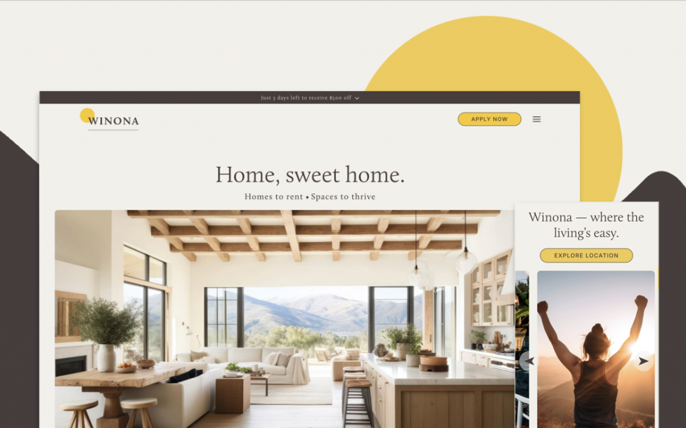 Winona website blog header