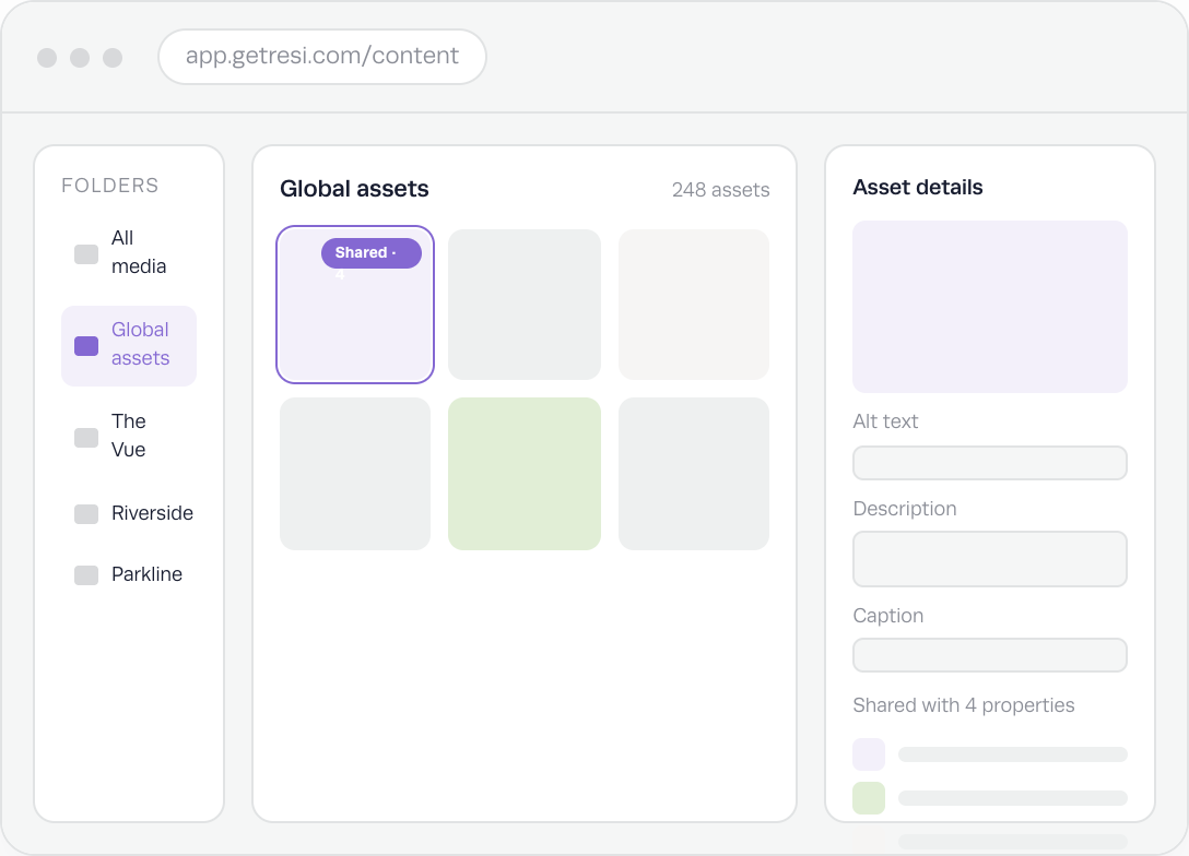 Resi centralized CMS for apartment marketing