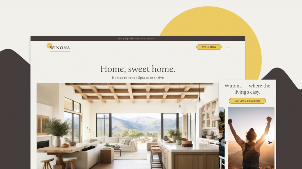 Winona website blog header