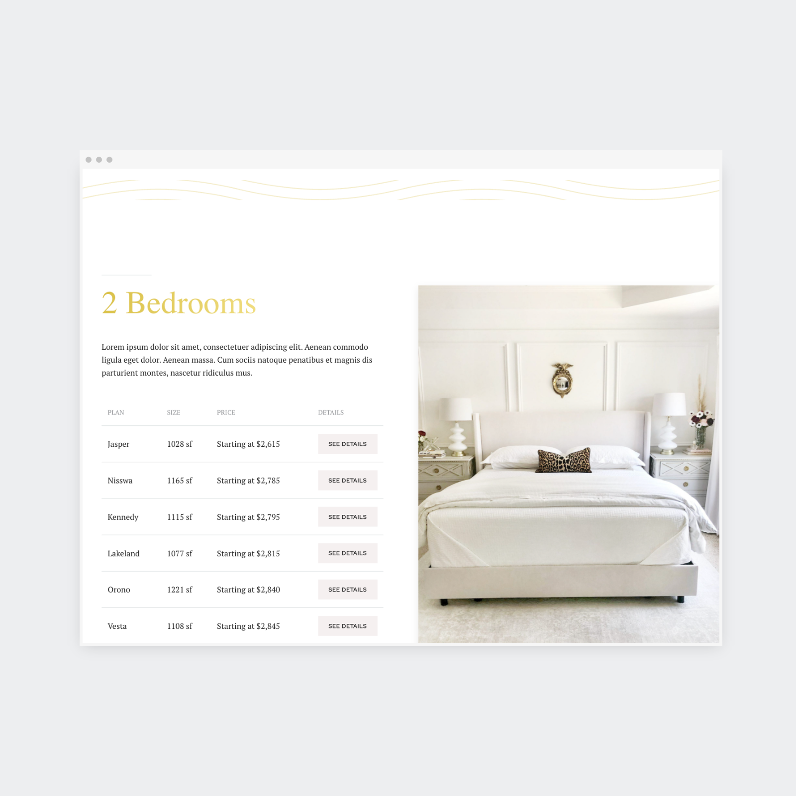 Residences Page