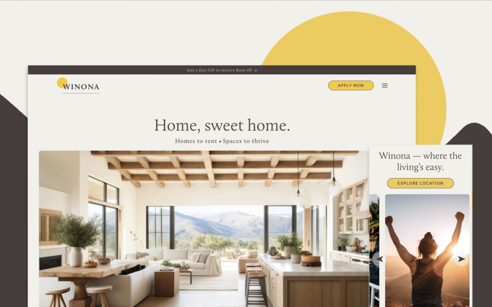 Winona website blog header
