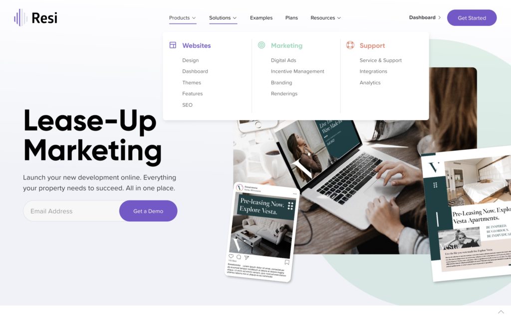 Lease-up Marketing Screenshot