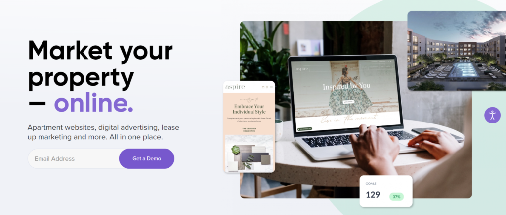 A screenshot from our homepage that shows clear language, hierarchical text formatting, and images.